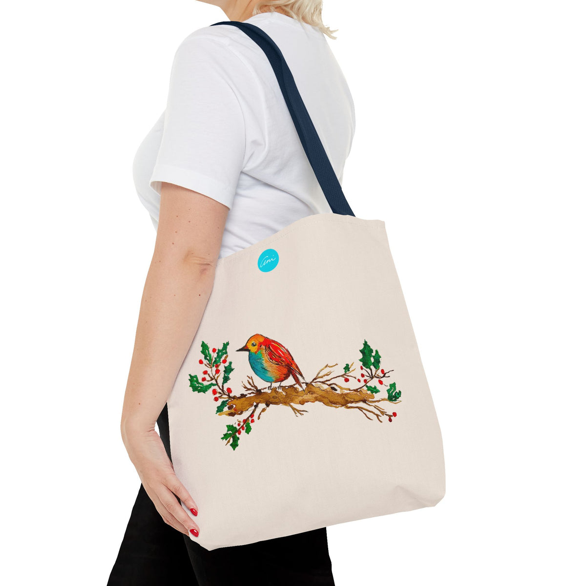 Bright Bird on a Branch Tote Bag