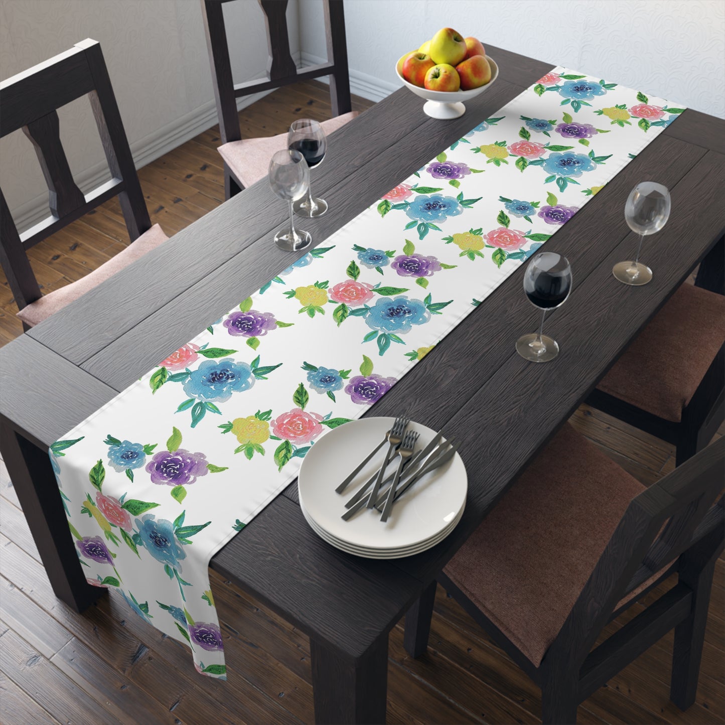 Spring Roses Table Runner (Cotton, Polyester)