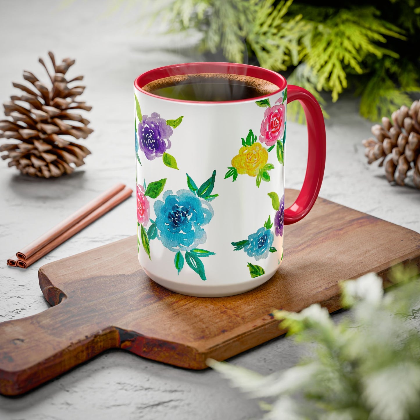 Spring Roses Accent Mug