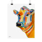 Colorful Cow Rolled Poster