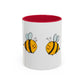 Two Honeybees Accent Mug