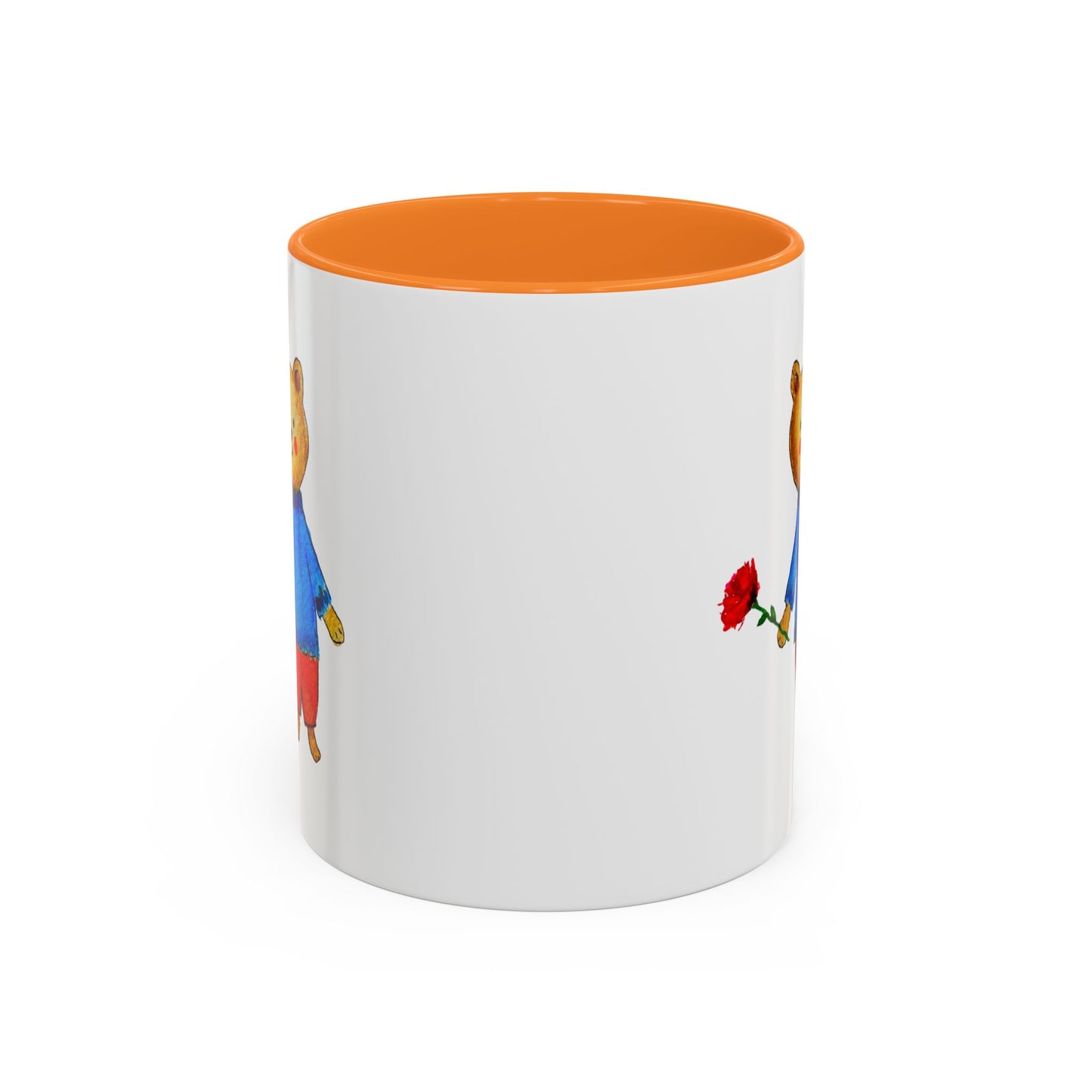 Bear with a Rose Accent Mug