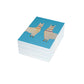 Two Llamas Turquoise Postcard Bundles with Envelopes