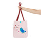 Blue Singing Bird Tote Bag