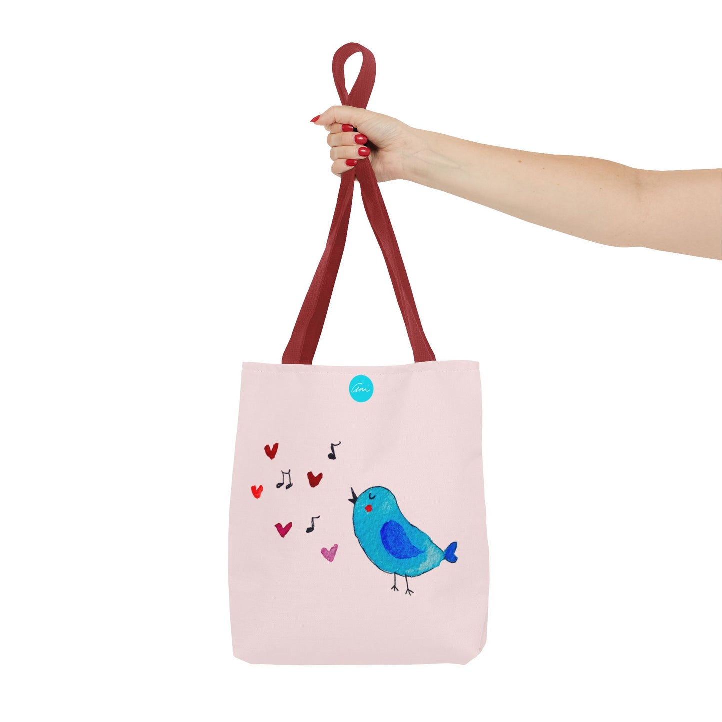 Blue Singing Bird Tote Bag