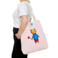 Bear with a Rose Tote Bag