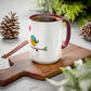Bird with a Heart Balloon Accent Mug