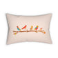 Birds on a Branch Cream Lumbar Pillow