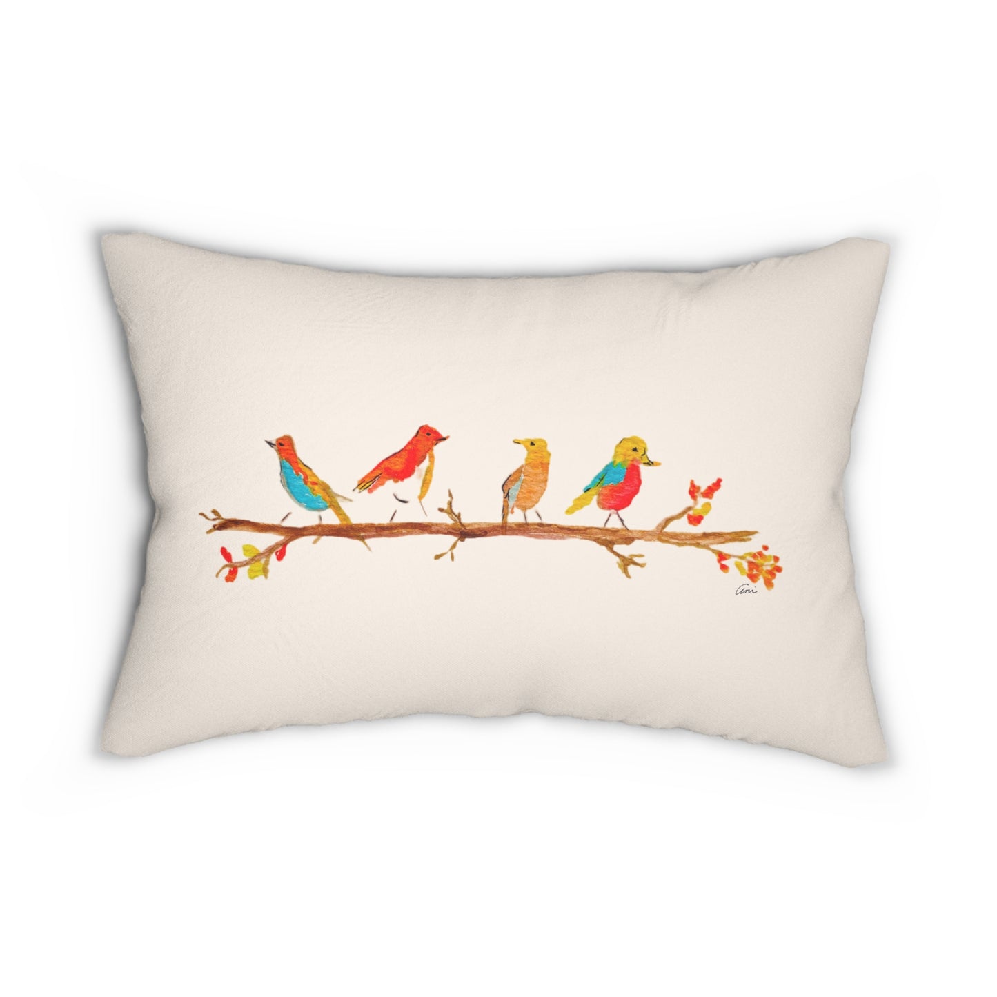 Birds on a Branch Lumbar Pillow