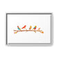 Birds on a Branch Gallery Canvas Print with Frame