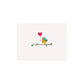Bird with a Heart Balloon Postcard Bundles with Envelopes