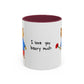 I Love You Beary Much Accent Mug
