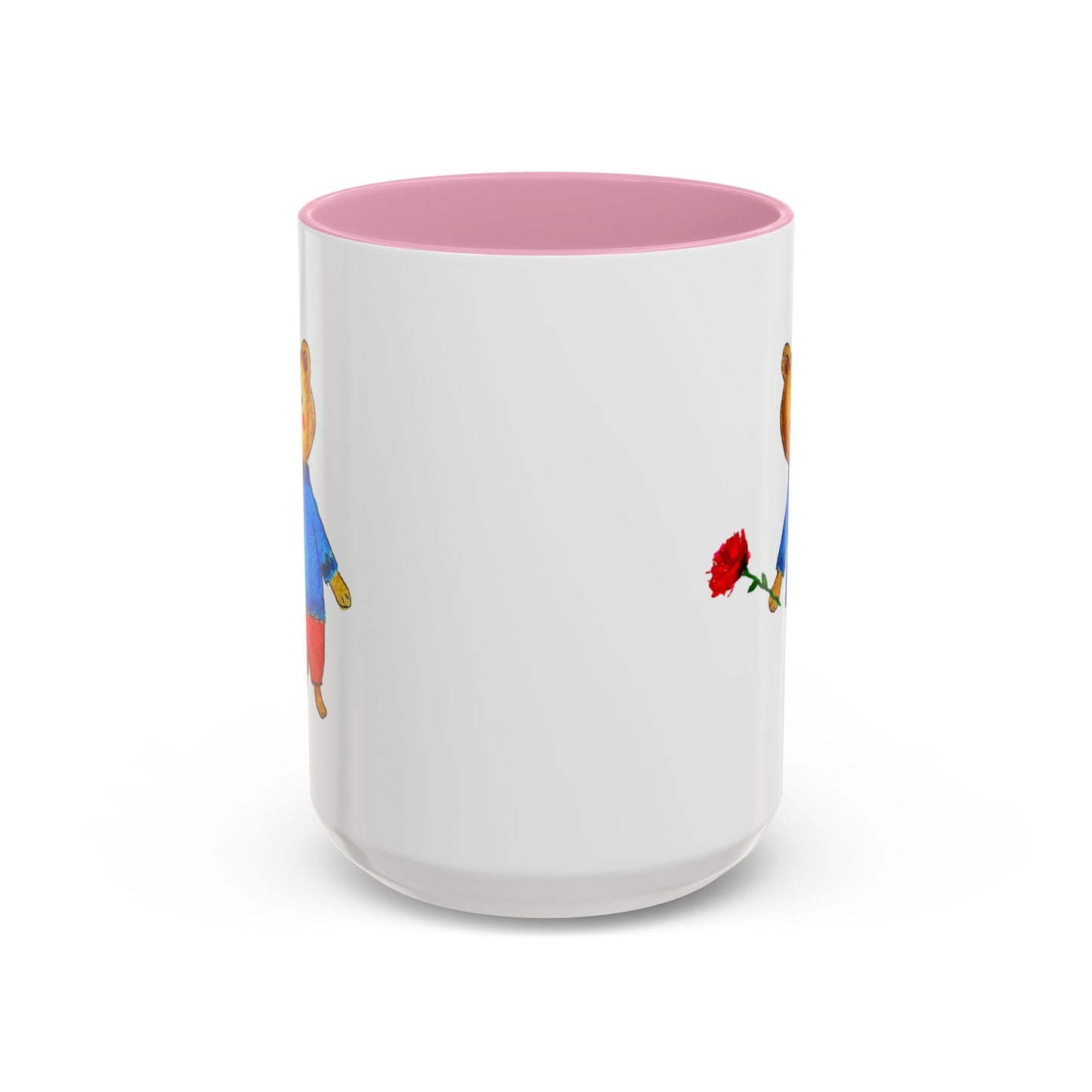 Bear with a Rose Accent Mug
