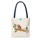 Bright Bird on a Branch Tote Bag