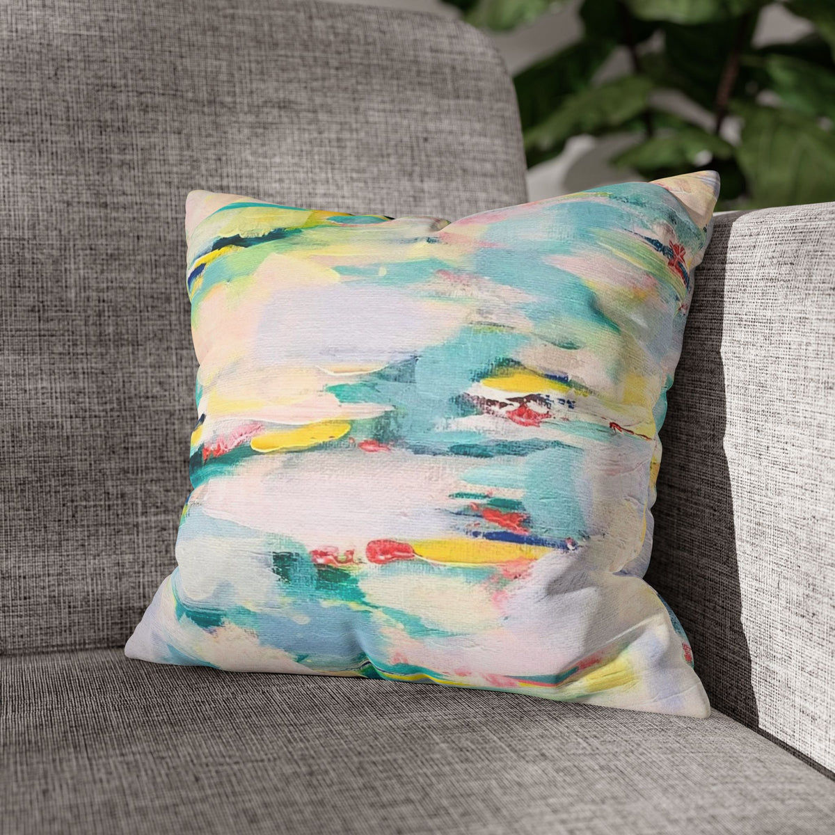 Abstract Suede Square Pillowcase