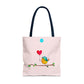 Bird with a Heart Balloon Tote Bag