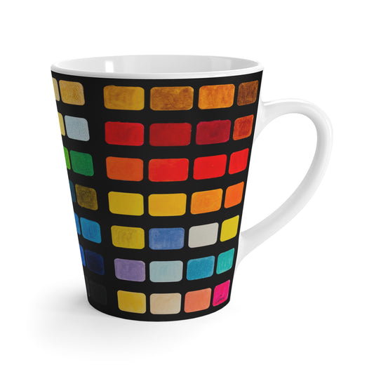 Watercolor Palette Black Latte Mug
