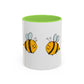 Two Honeybees Accent Mug