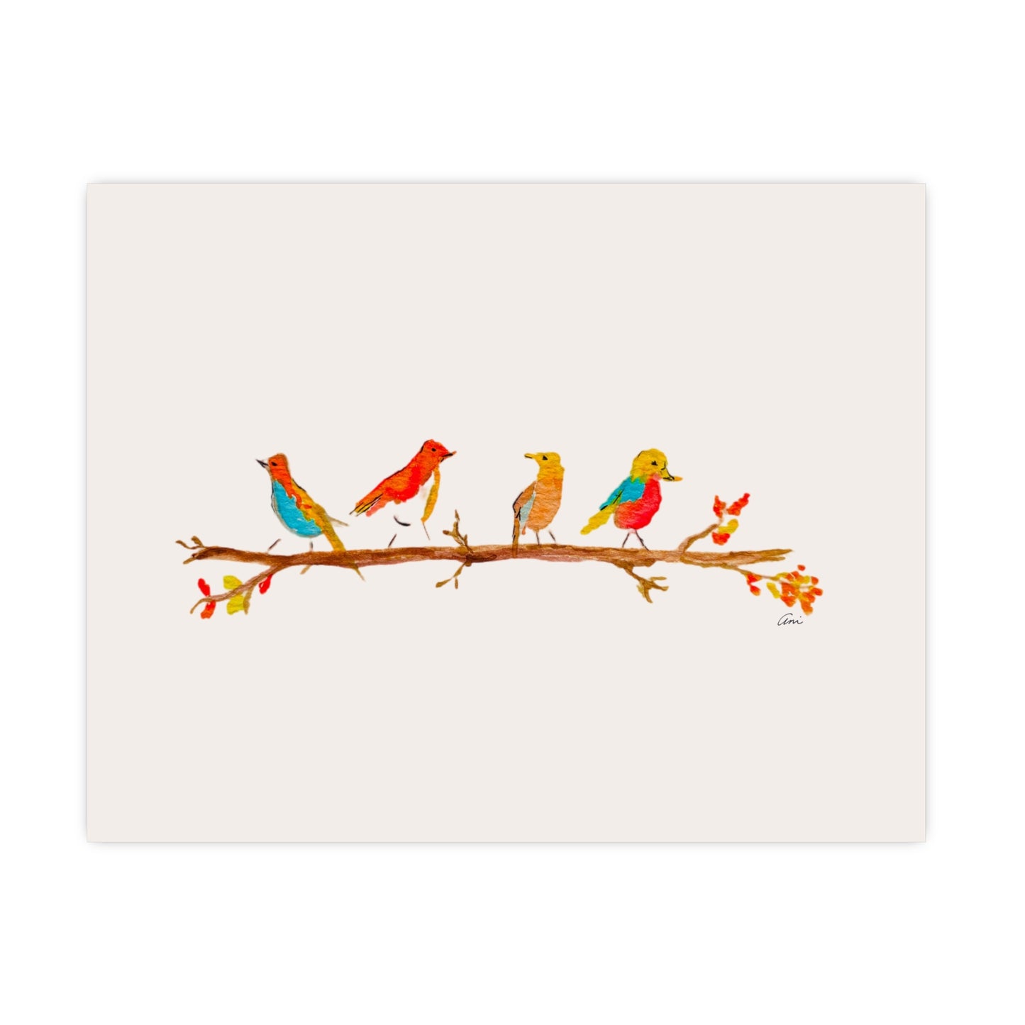 Birds on a Branch Matte Print