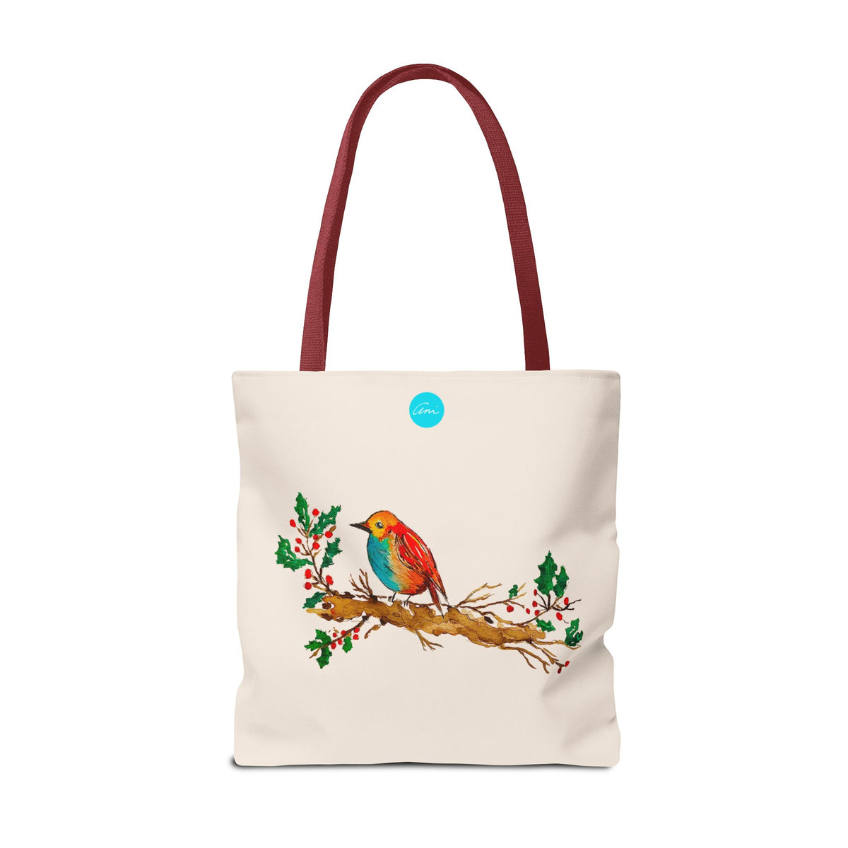 Bright Bird on a Branch Tote Bag