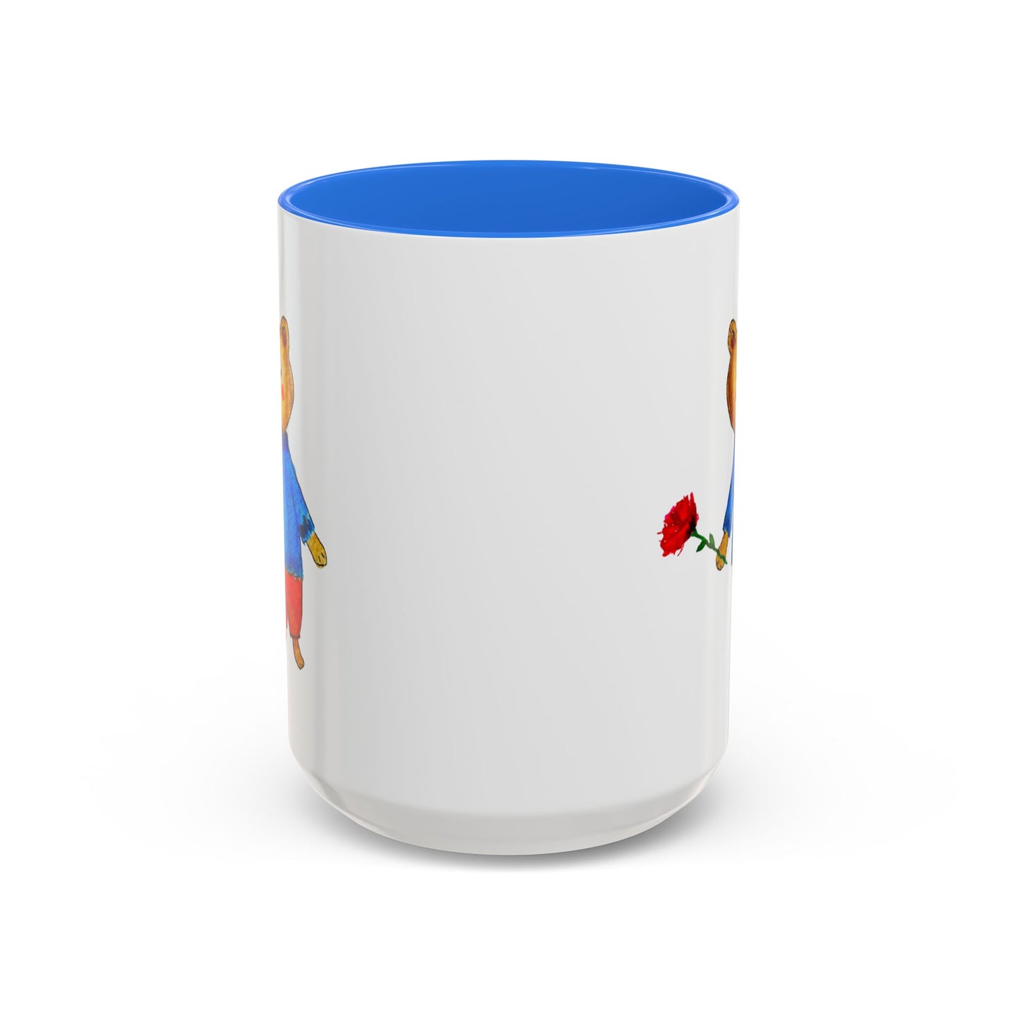 Bear with a Rose Accent Mug