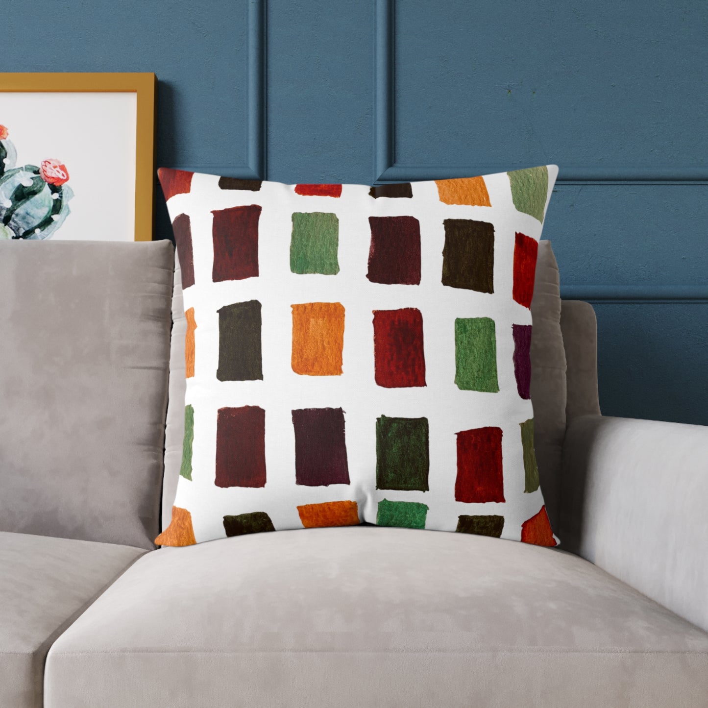 Fall Colors Square Poly Canvas Pillow