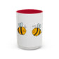 Two Honeybees Accent Mug