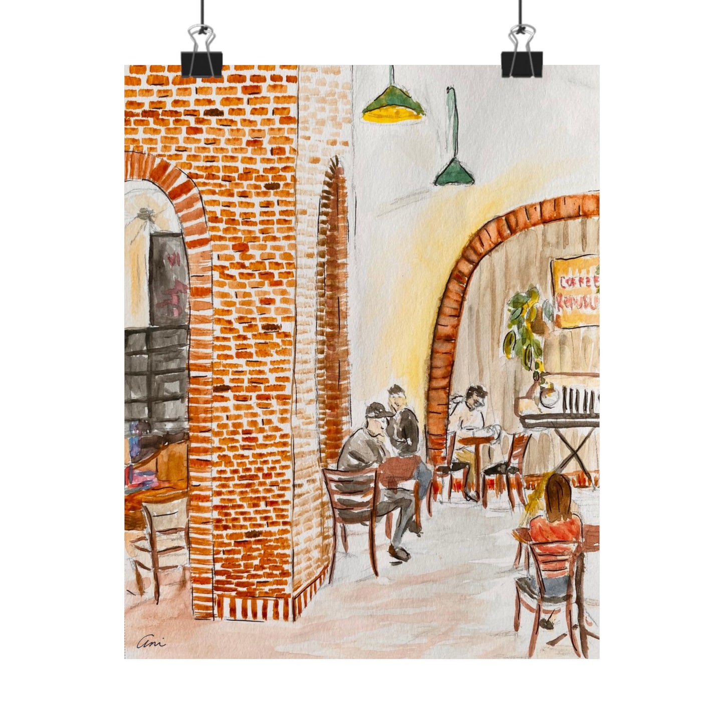 The One at the Coffee Shop Matte Print