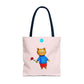 Bear with a Rose Tote Bag