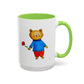 Bear with a Rose Accent Mug