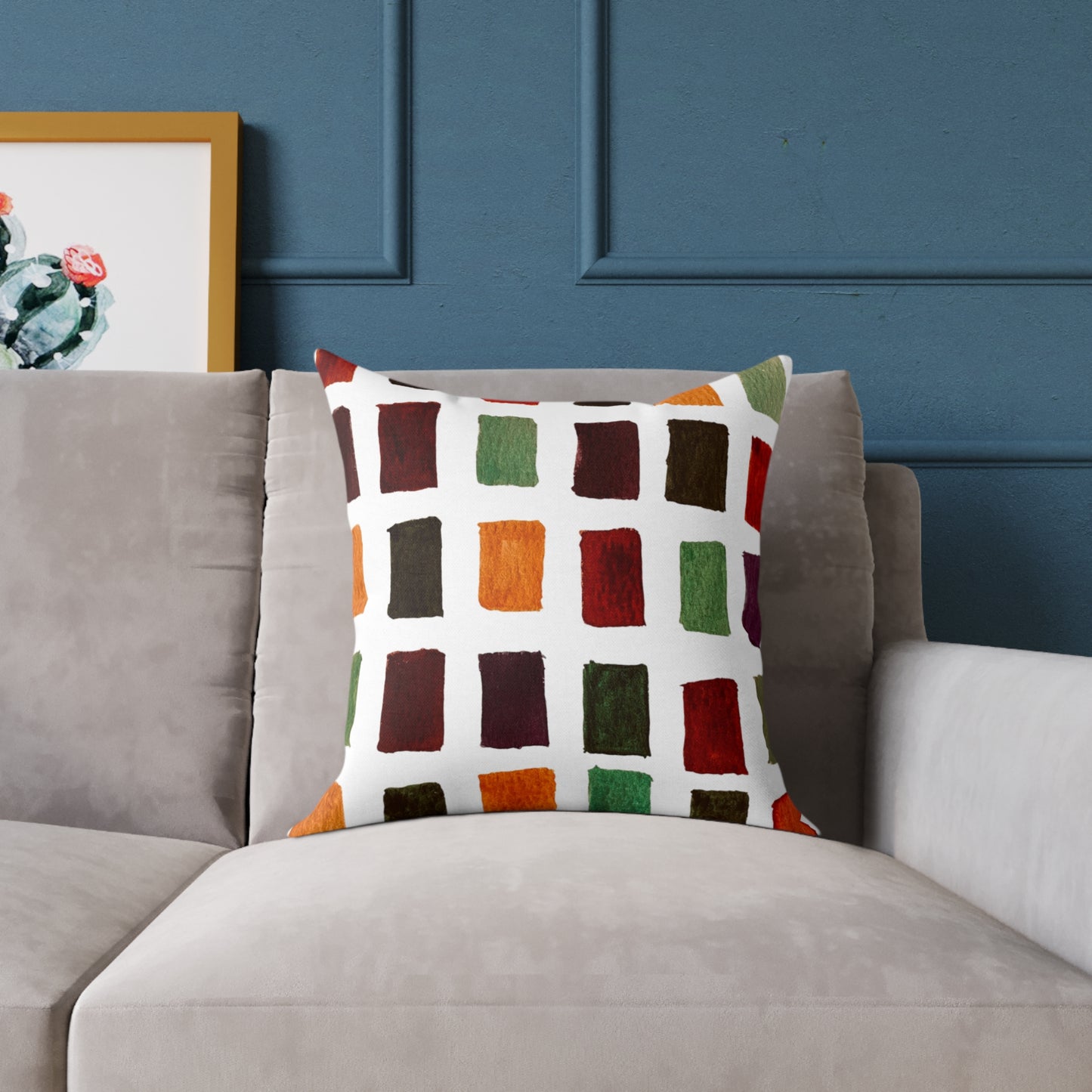 Fall Colors Square Poly Canvas Pillow