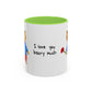 I Love You Beary Much Accent Mug