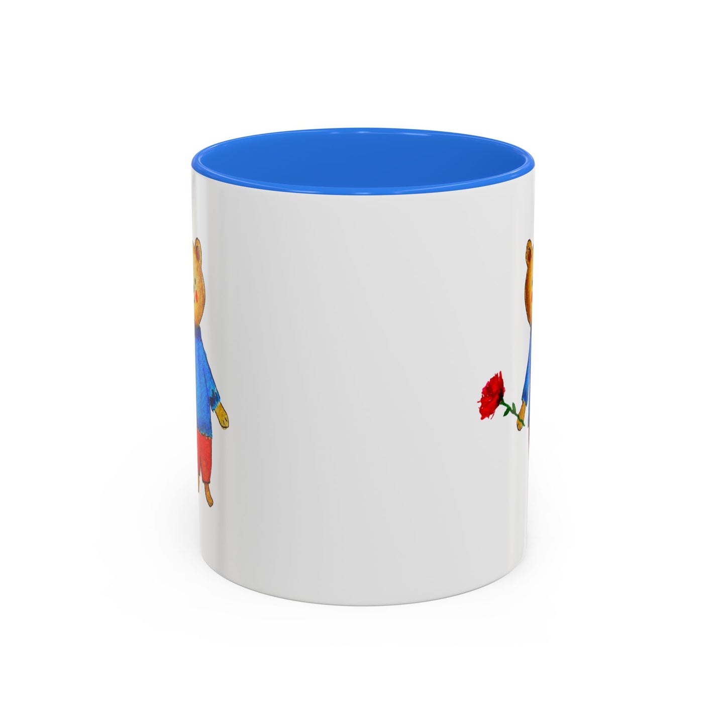 Bear with a Rose Accent Mug