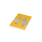 Two Llamas Yellow Postcard Bundles with Envelopes