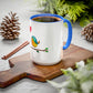 Bird with a Heart Balloon Accent Mug
