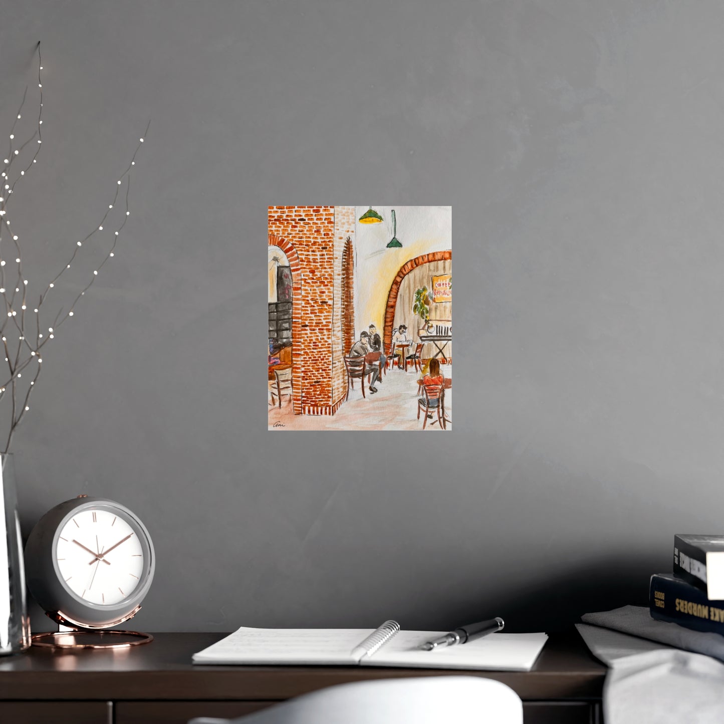 The One at the Coffee Shop Matte Paper Print