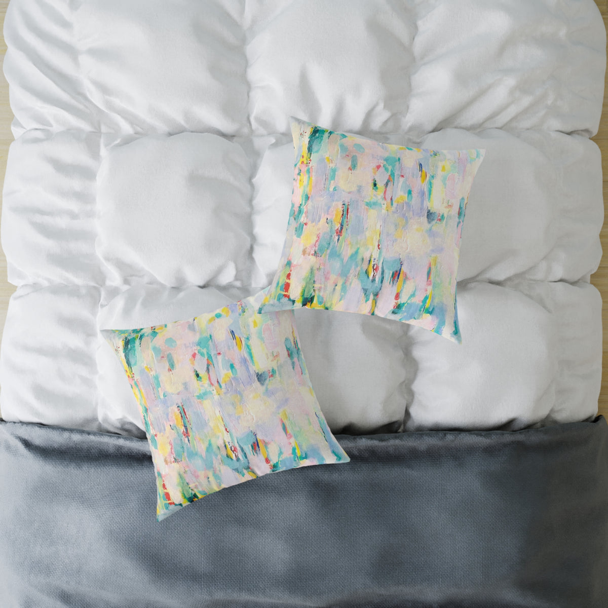 Abstract Square Poly Canvas Pillow