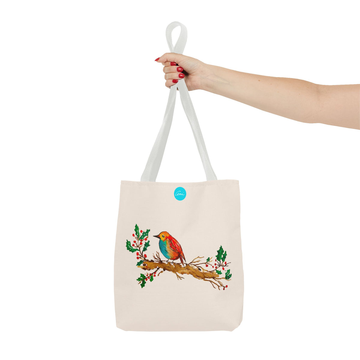 Bright Bird on a Branch Tote Bag