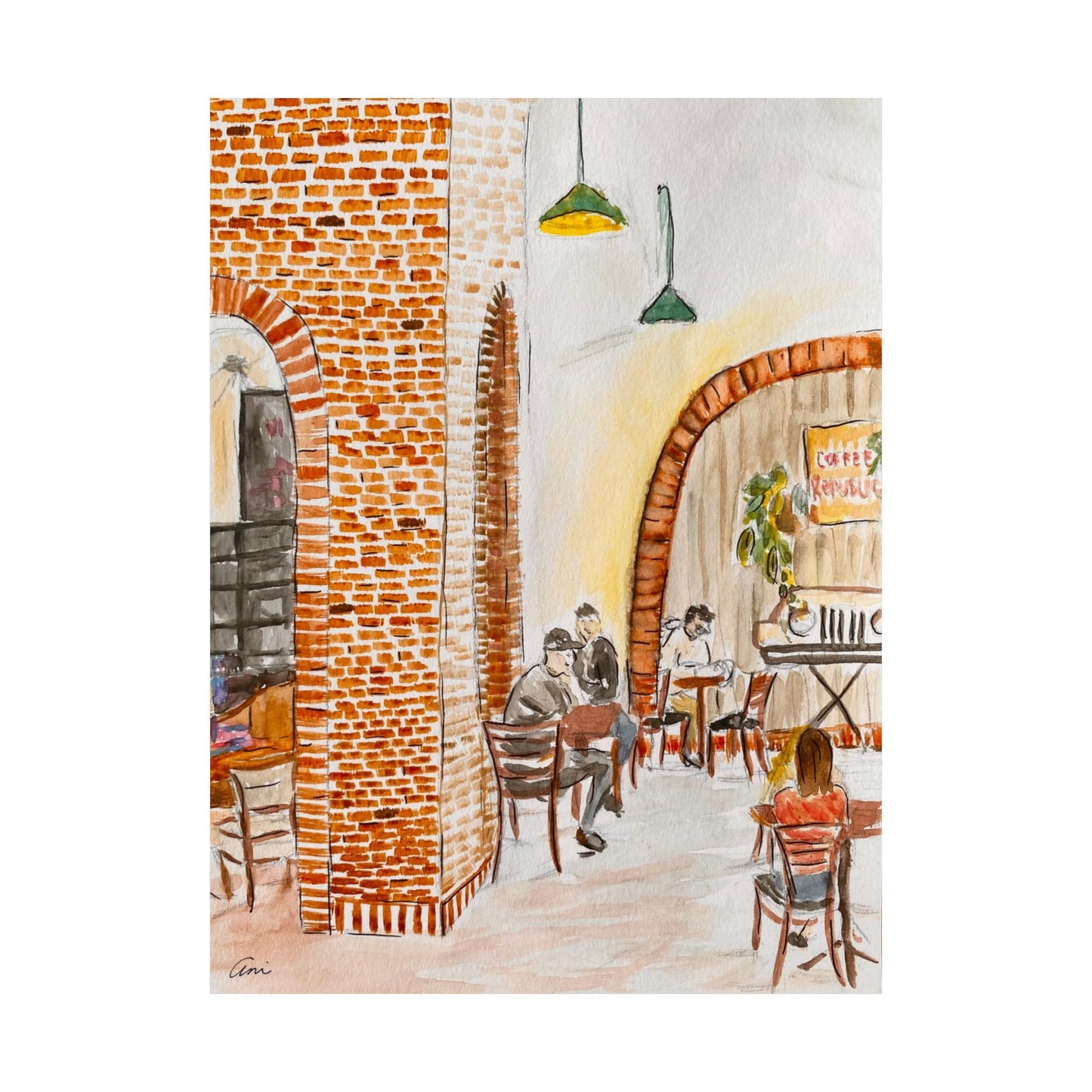 The One at the Coffee Shop Matte Print