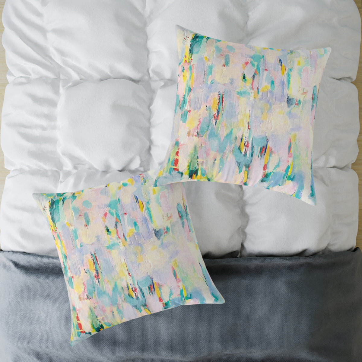 Abstract Square Poly Canvas Pillow