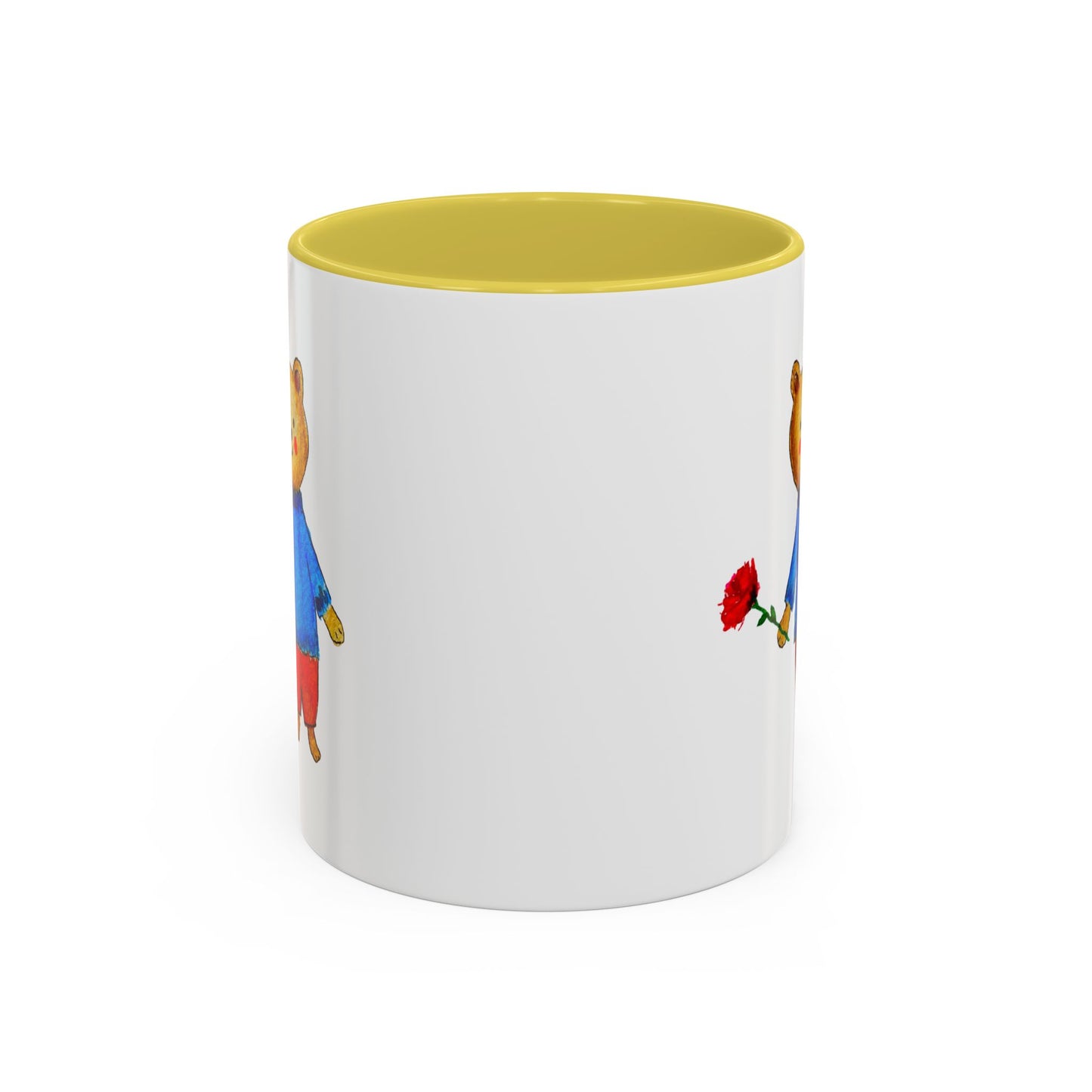 Bear with a Rose Accent Mug