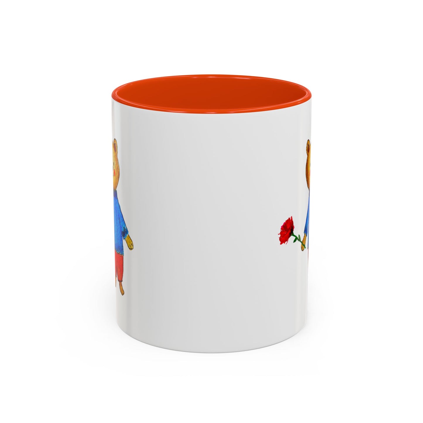 Bear with a Rose Accent Mug