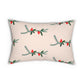 Red Beauty Cream Lumbar Pillow