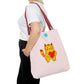 A Cat and a Heart Tote Bag