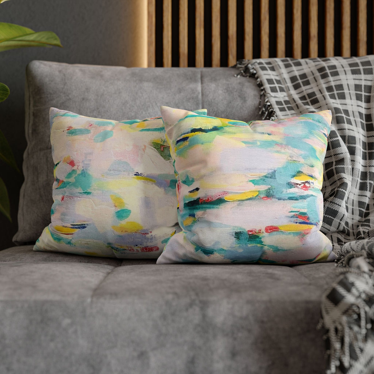 Abstract Suede Square Pillowcase