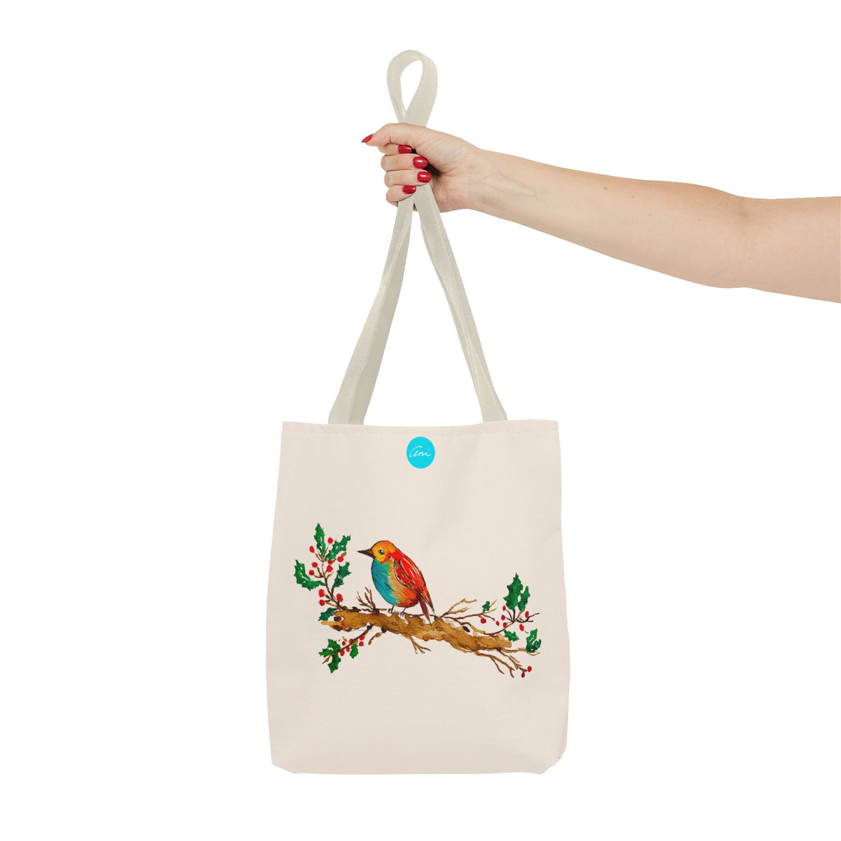 Bright Bird on a Branch Tote Bag