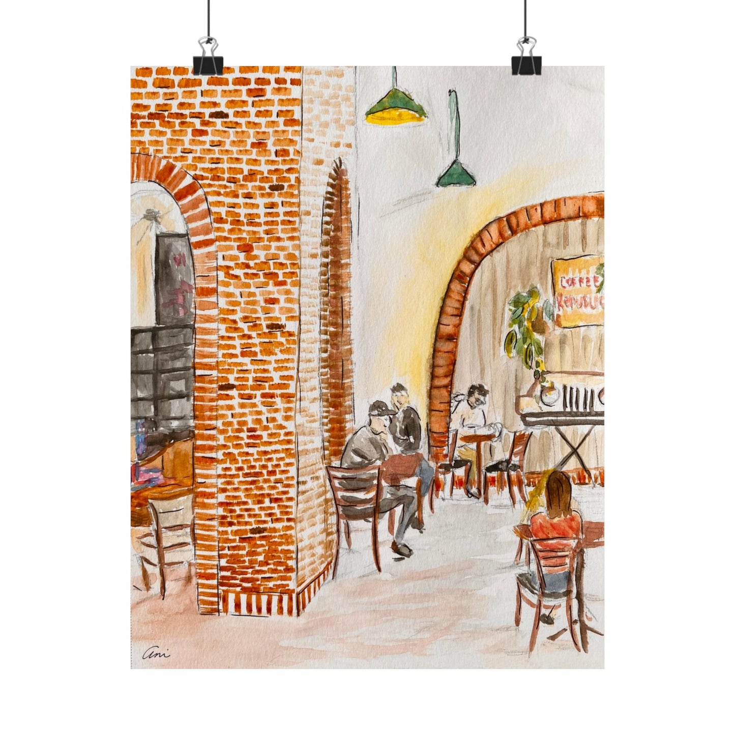 The One at the Coffee Shop Matte Print