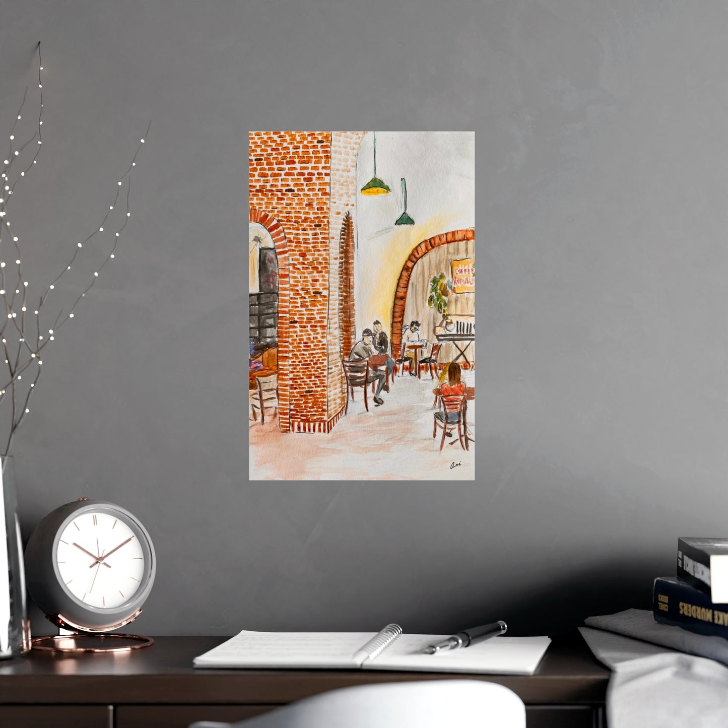 The One at the Coffee Shop Matte Paper Print
