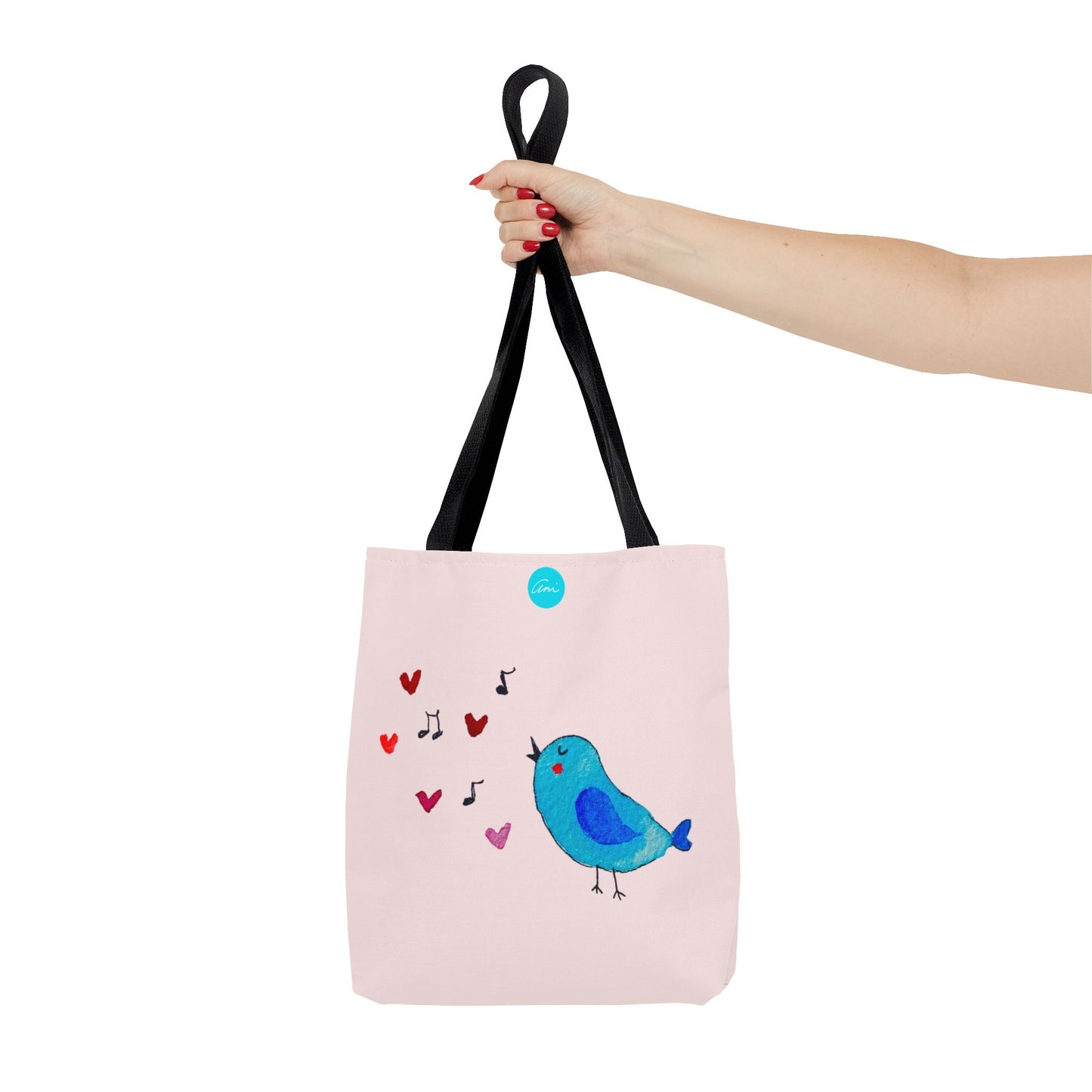 Blue Singing Bird Tote Bag