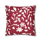 Cherry Cobbler Fall Foliage Faux Suede Square Pillowcase